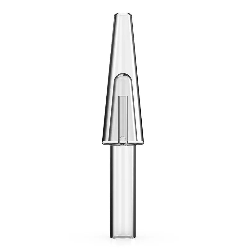 Clear glass replacement bubbler for vape pen, isolated on white background