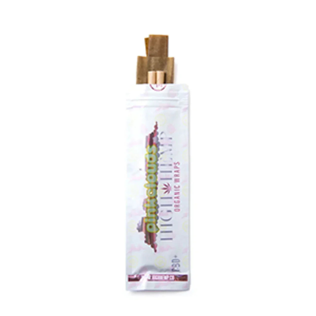 High Hemp Pink Clouds organic hemp wraps in pink and white packaging, with wraps visible