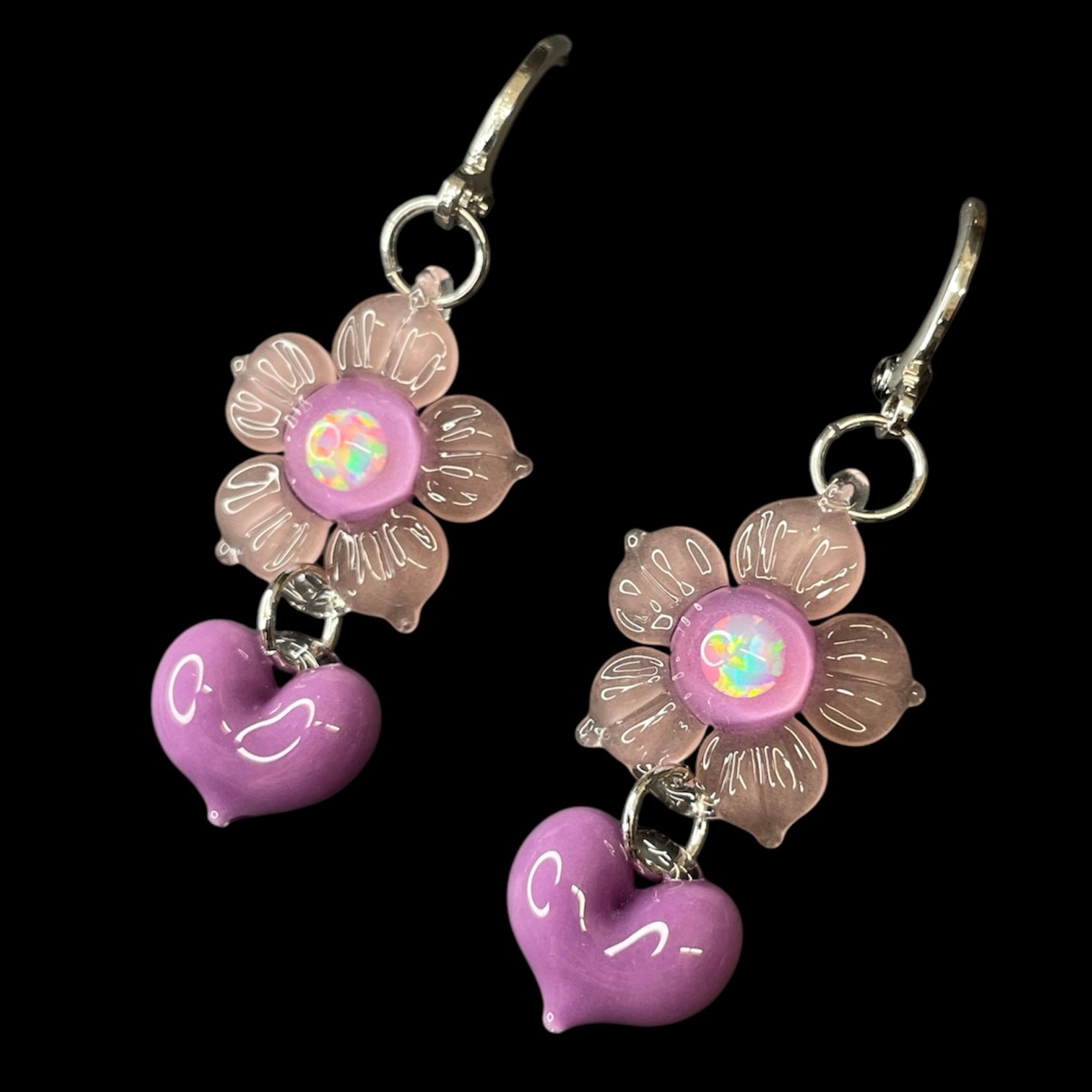 Mars Glassworks - Heart Earrings A