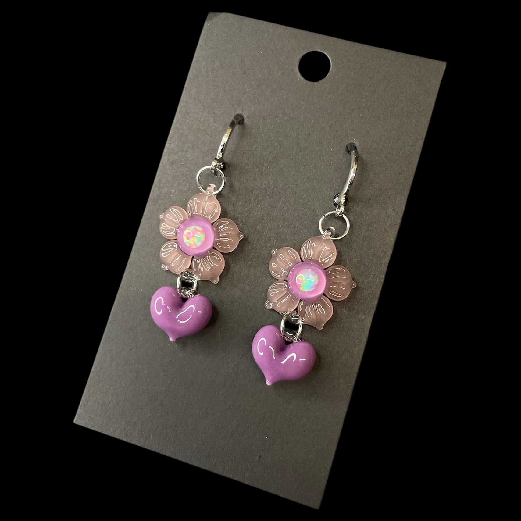 Mars Glassworks - Heart Earrings A