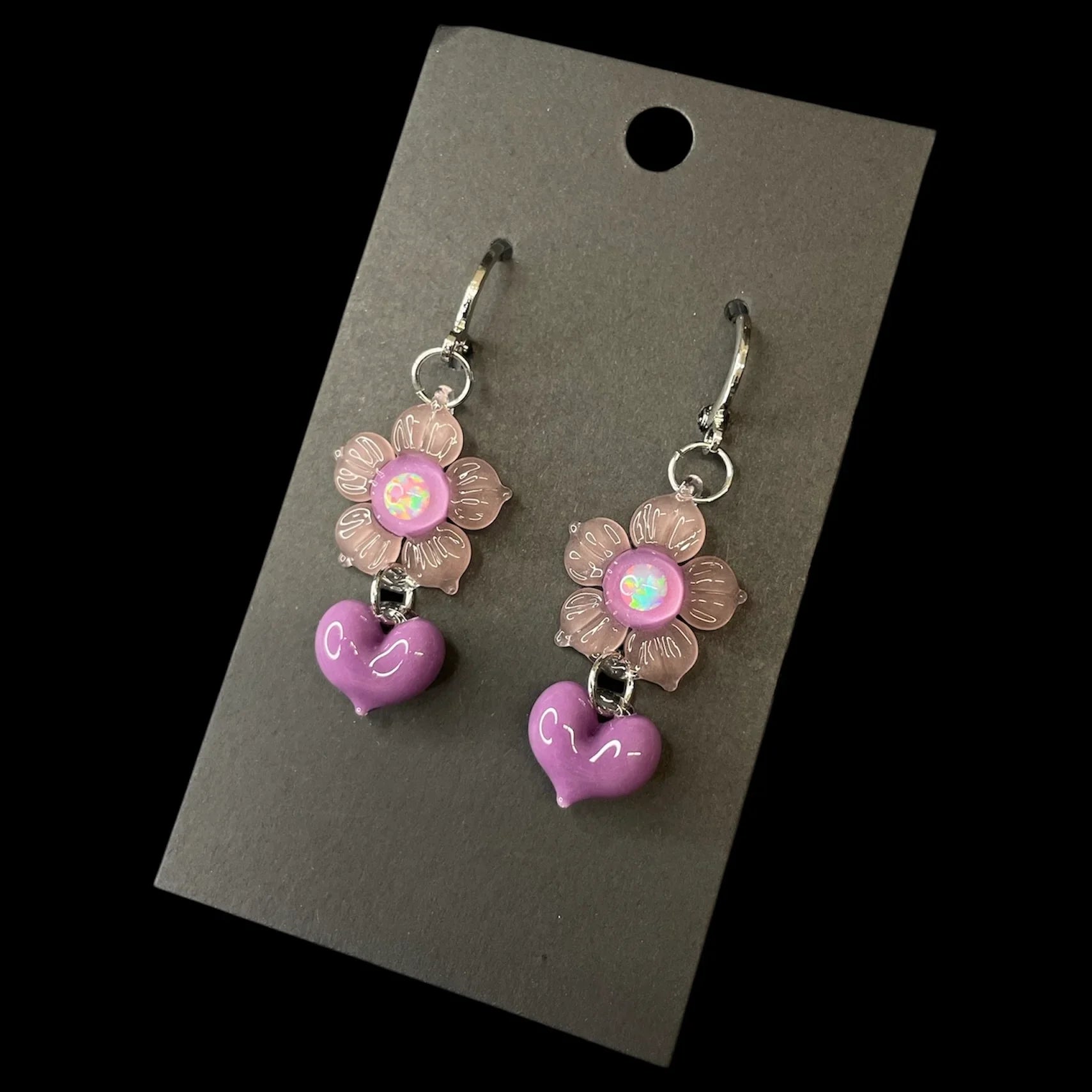 Mars Glassworks - Heart Earrings A