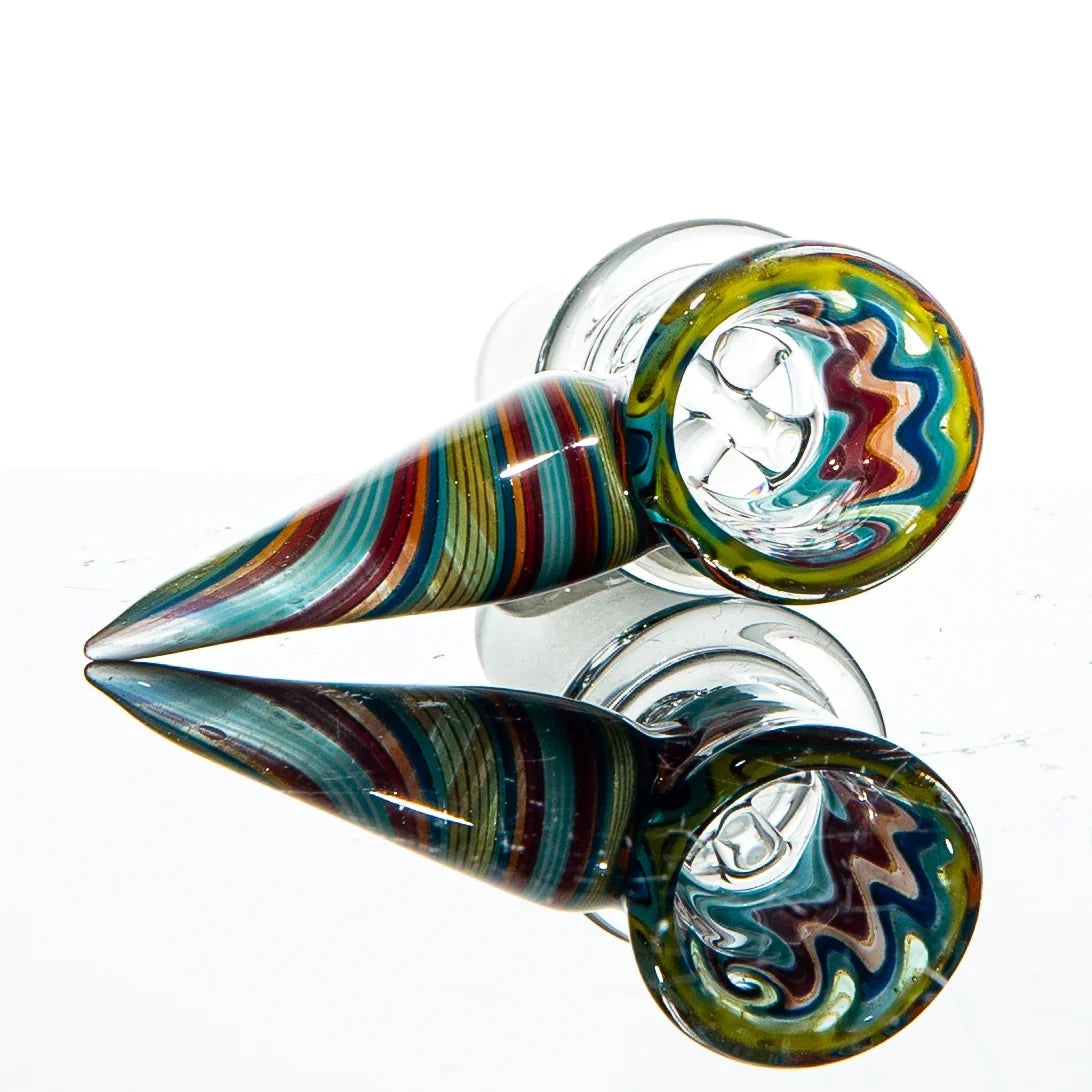 Mike Fro - Yellow & Rainbow Wig Wag 18mm Slide