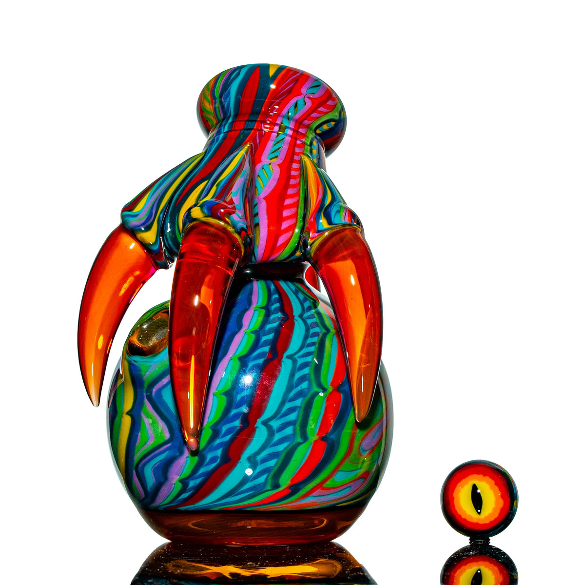 Hand-blown glass dab rig by Mike Luna