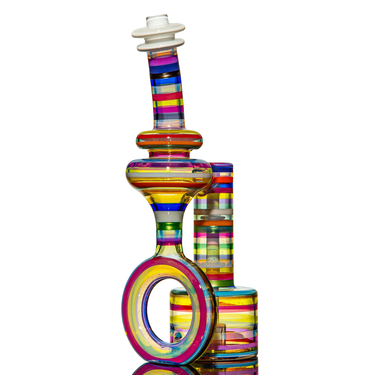 Hand-blown glass Encalmo 10mm Halo RBR by Bear Mountain Studios