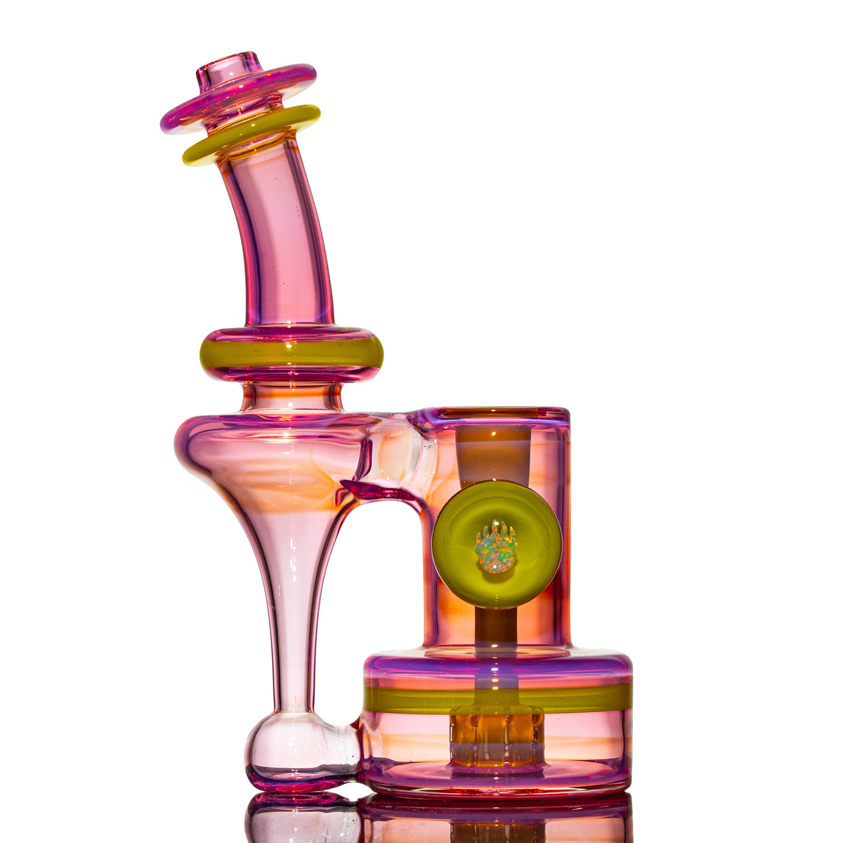 Hand-blown glass Telemagenta & Roswell 14mm RBR by Bear Mountain Studios