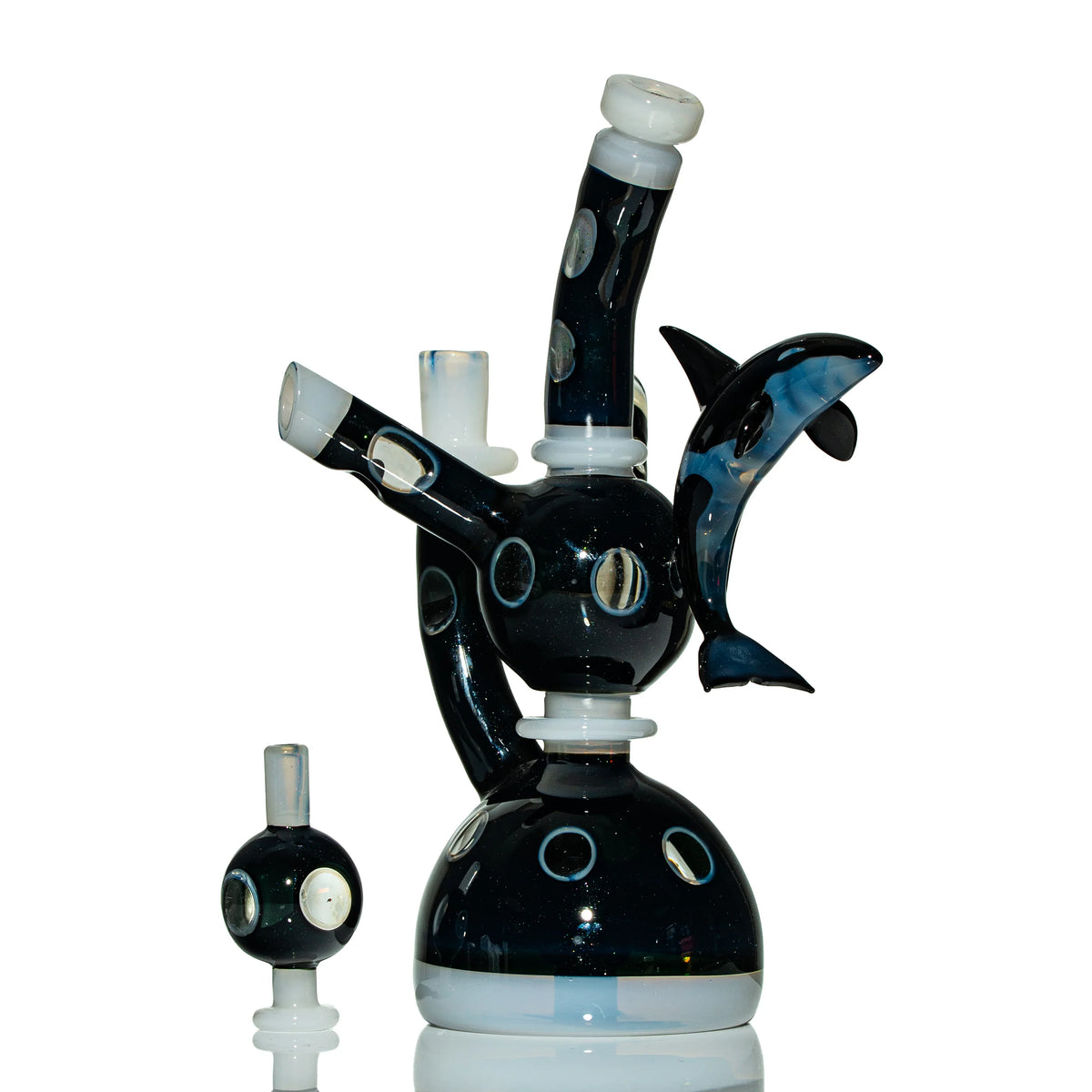 Hand-blown glass dab rig by Robert Mickelsen