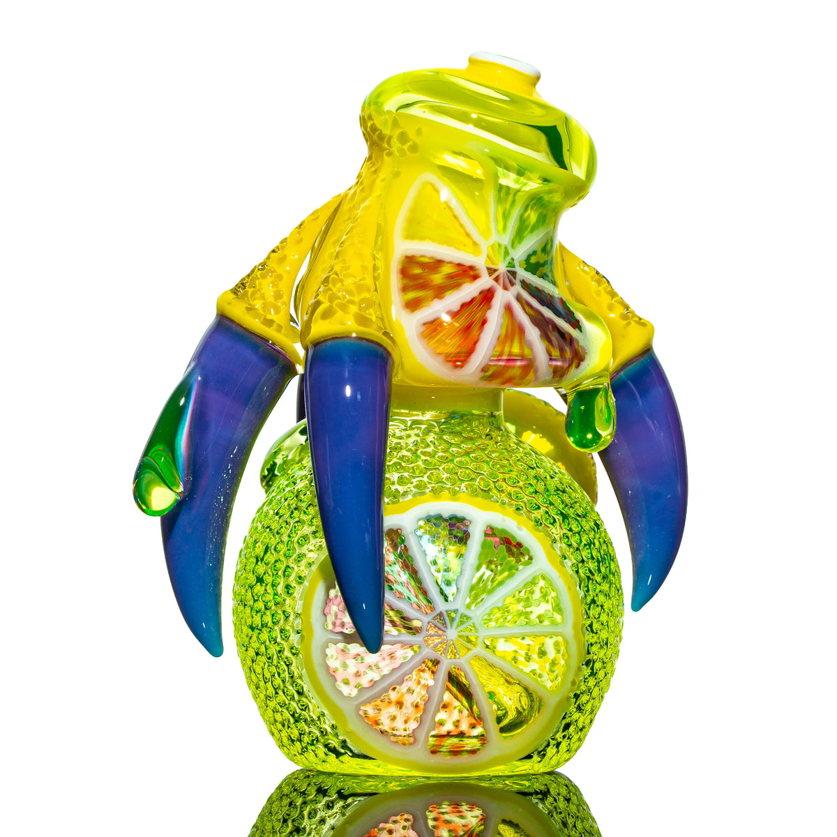 Hand-blown glass piece by Sam Lyons