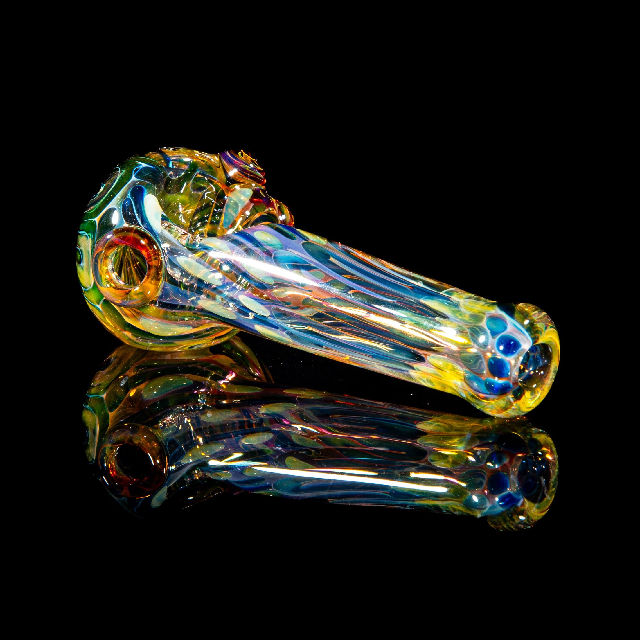 Sarah Marblesbee - Amber Dotted Four Hole Spoon