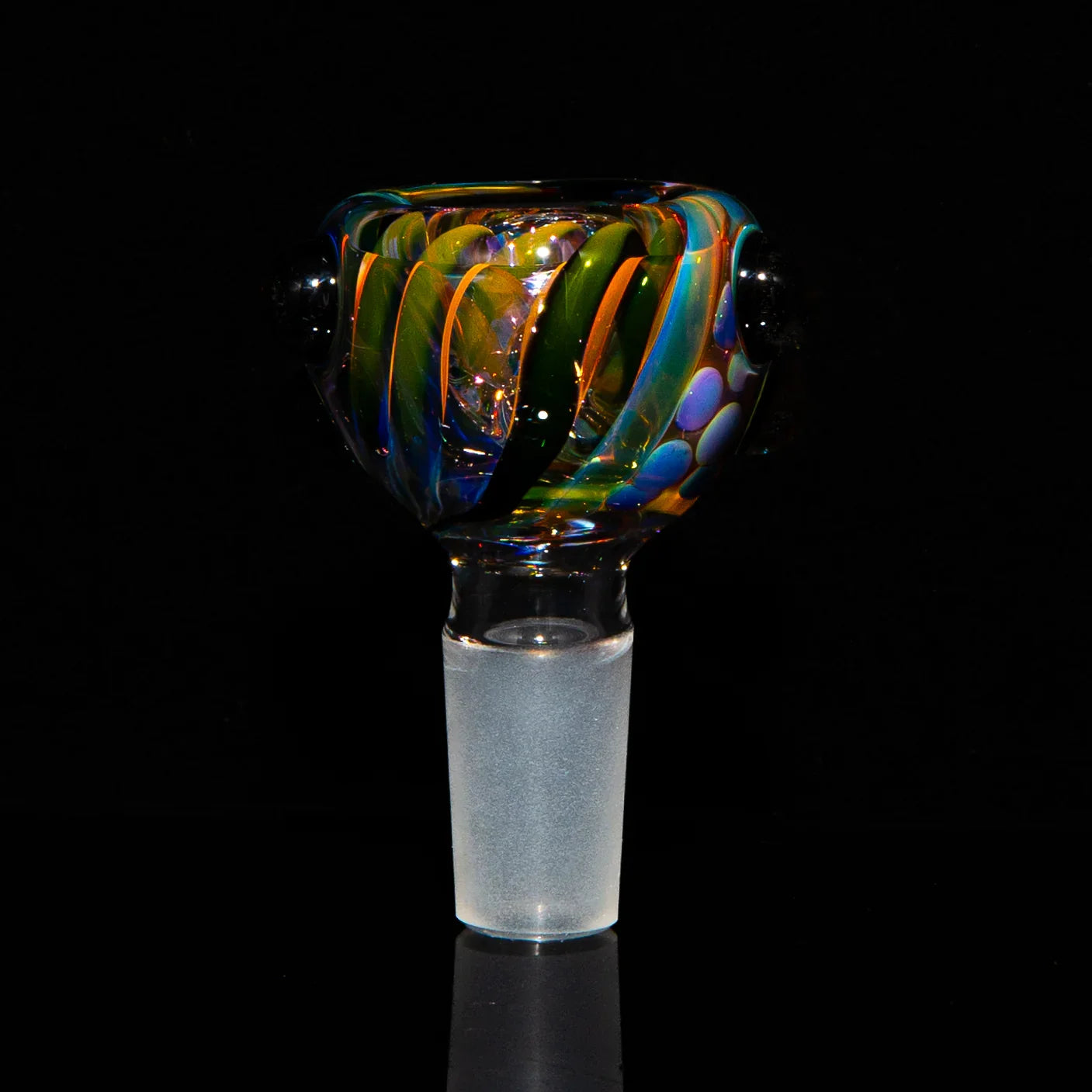 Sarah Marblesbee - Fumed Black Dot Four Hole 14MM Slide