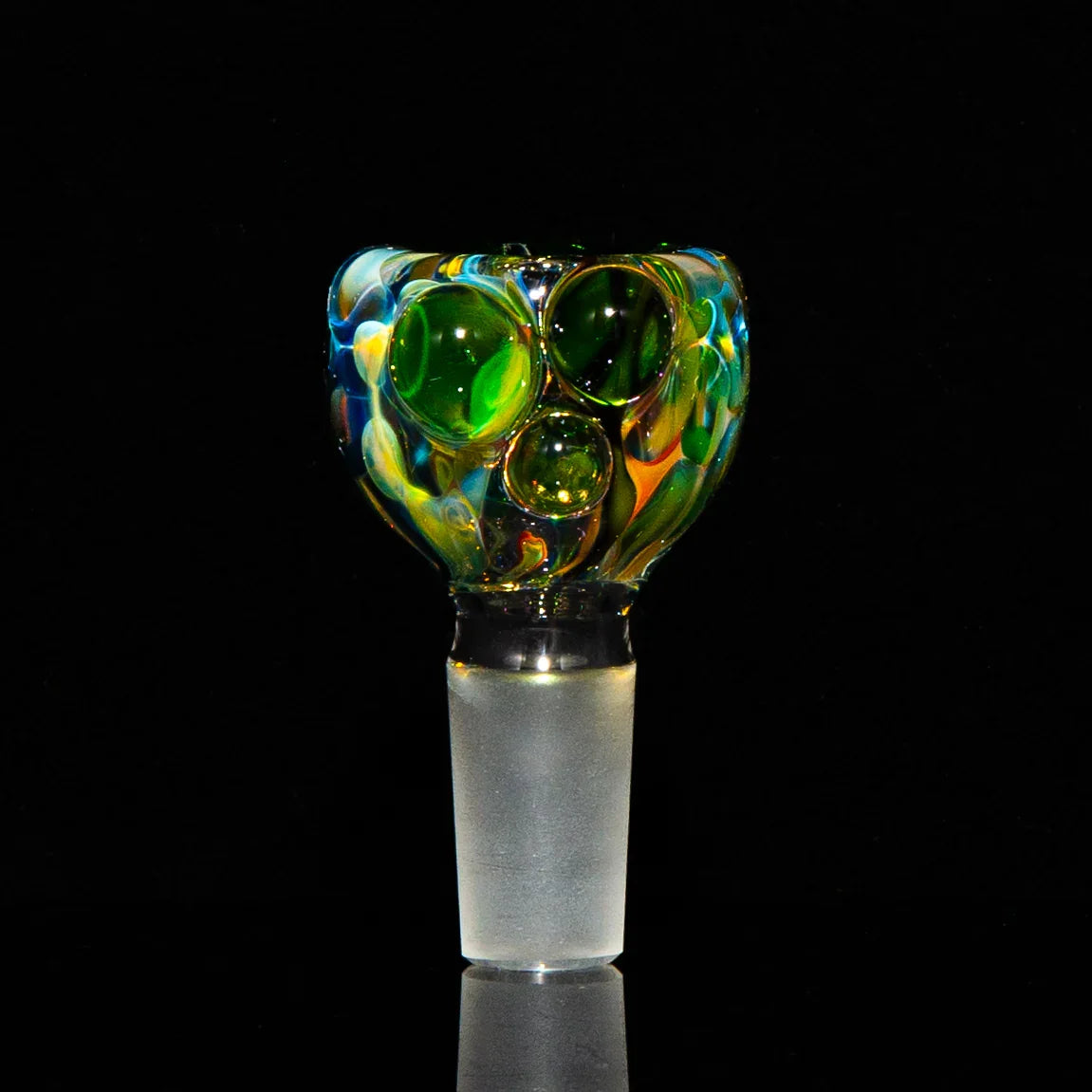 Sarah Marblesbee - Fumed Green Dot Four Hole 14MM Slide