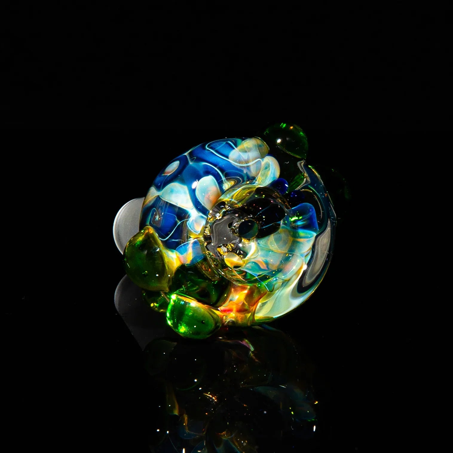 Sarah Marblesbee - Fumed Green Dot Four Hole 14MM Slide