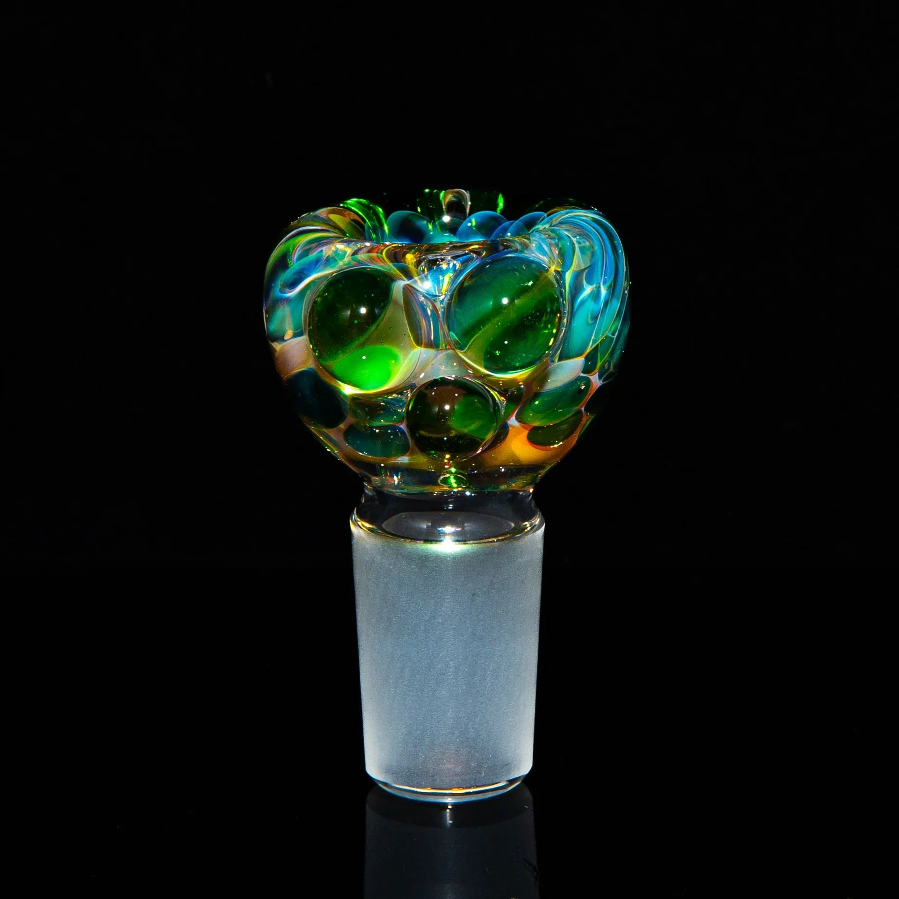 Sarah Marblesbee - Fumed Green Dot Four Hole 18MM Slide