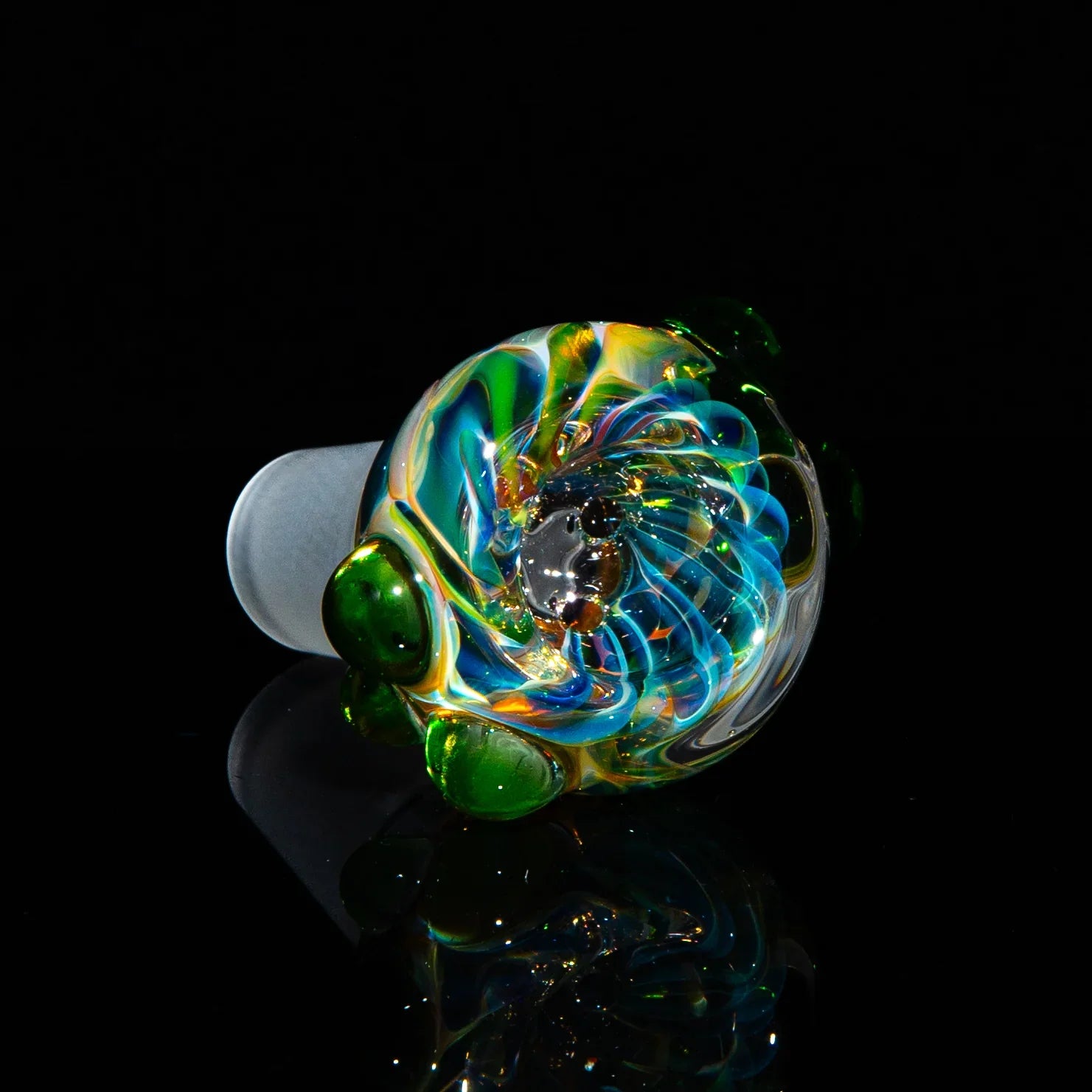 Sarah Marblesbee - Fumed Green Dot Four Hole 18MM Slide