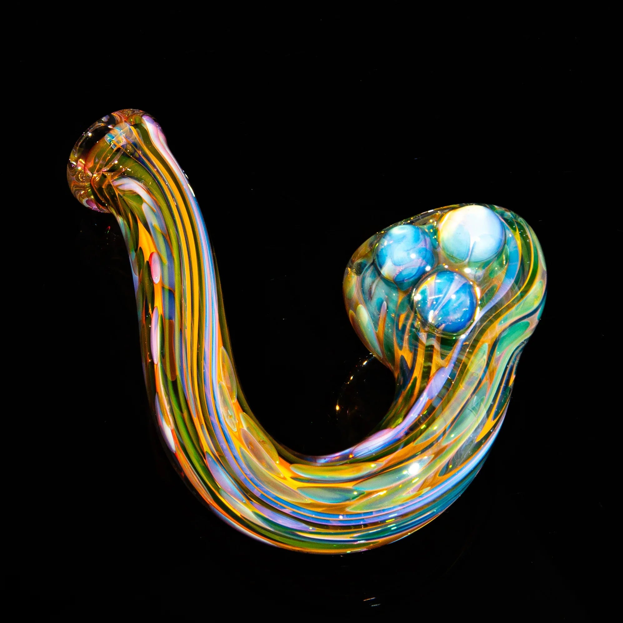Sarah Marblesbee - Inside Out Fumed Opal Dot Four Hole Sherlock