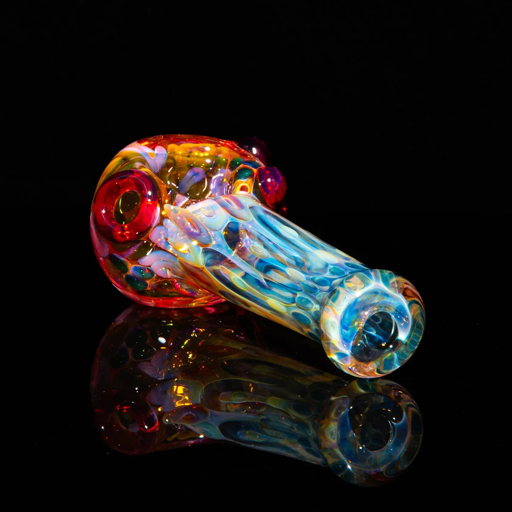 Sarah Marblesbee - Inside Out Fumed Pink Dot Four Hole Spoon