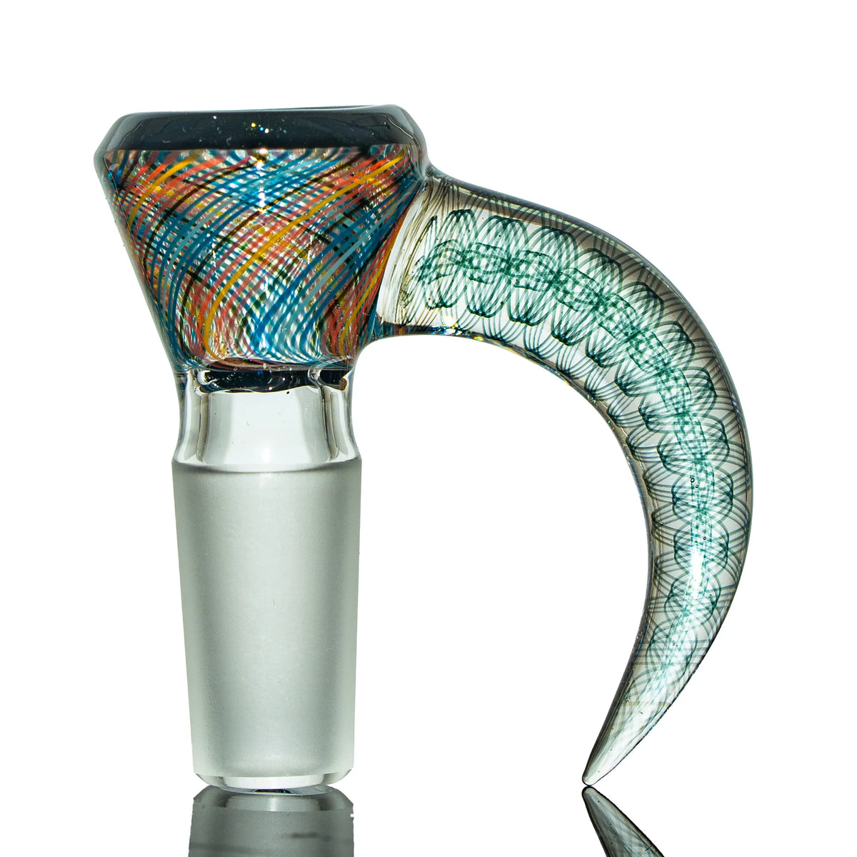 Hand-blown glass Galaxy, Fire & Ice 14mm Slide by Simple Lemon Farmer