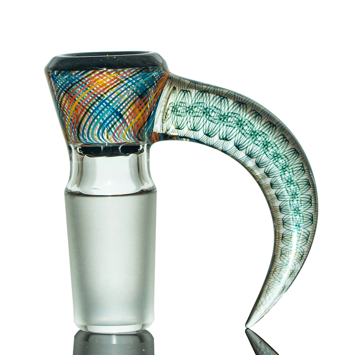 Hand-blown glass Galaxy, Fire & Ice 18mm Slide by Simple Lemon Farmer