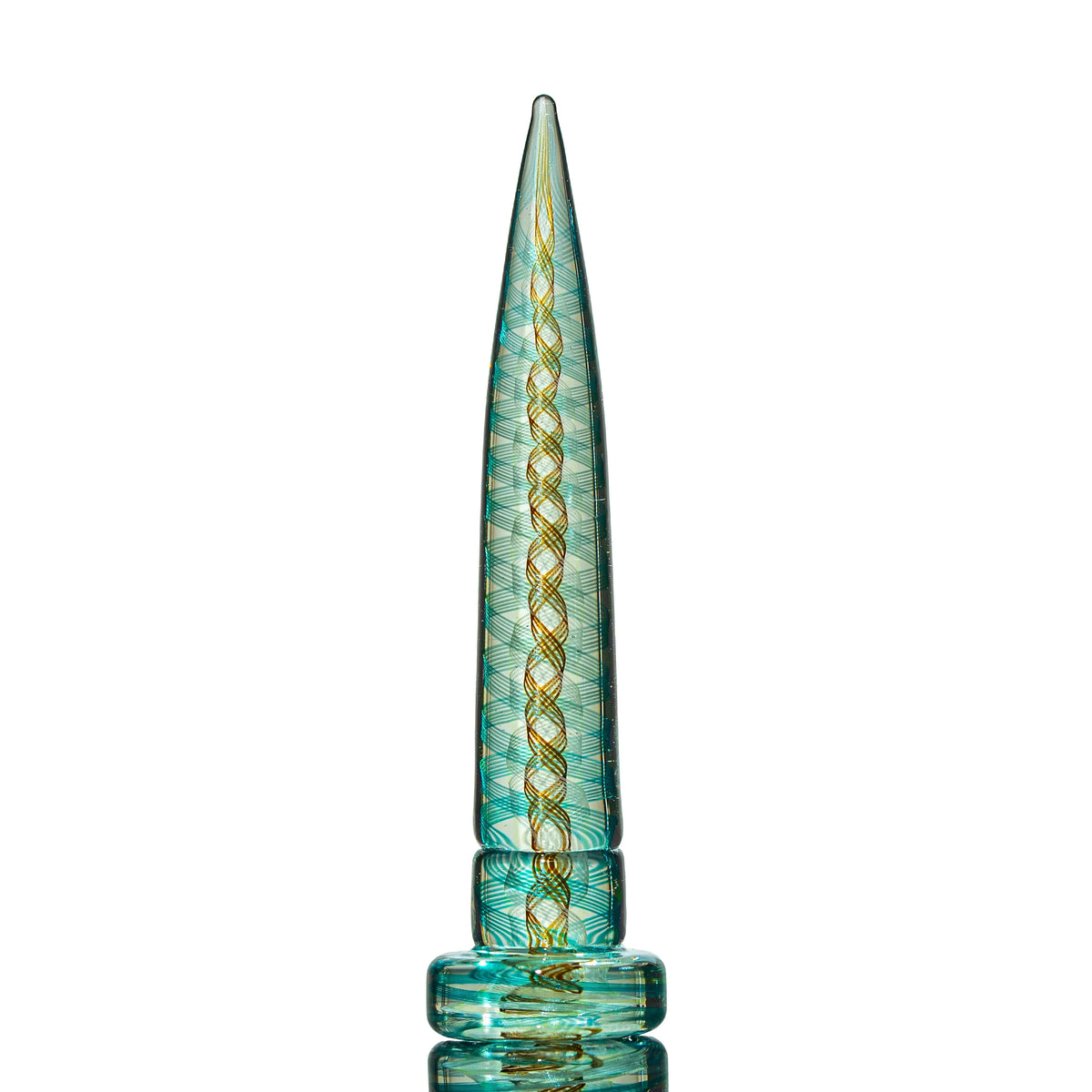 Hand-blown glass Neptunium, Electrum & Star White Poker by Simple Lemon Farmer