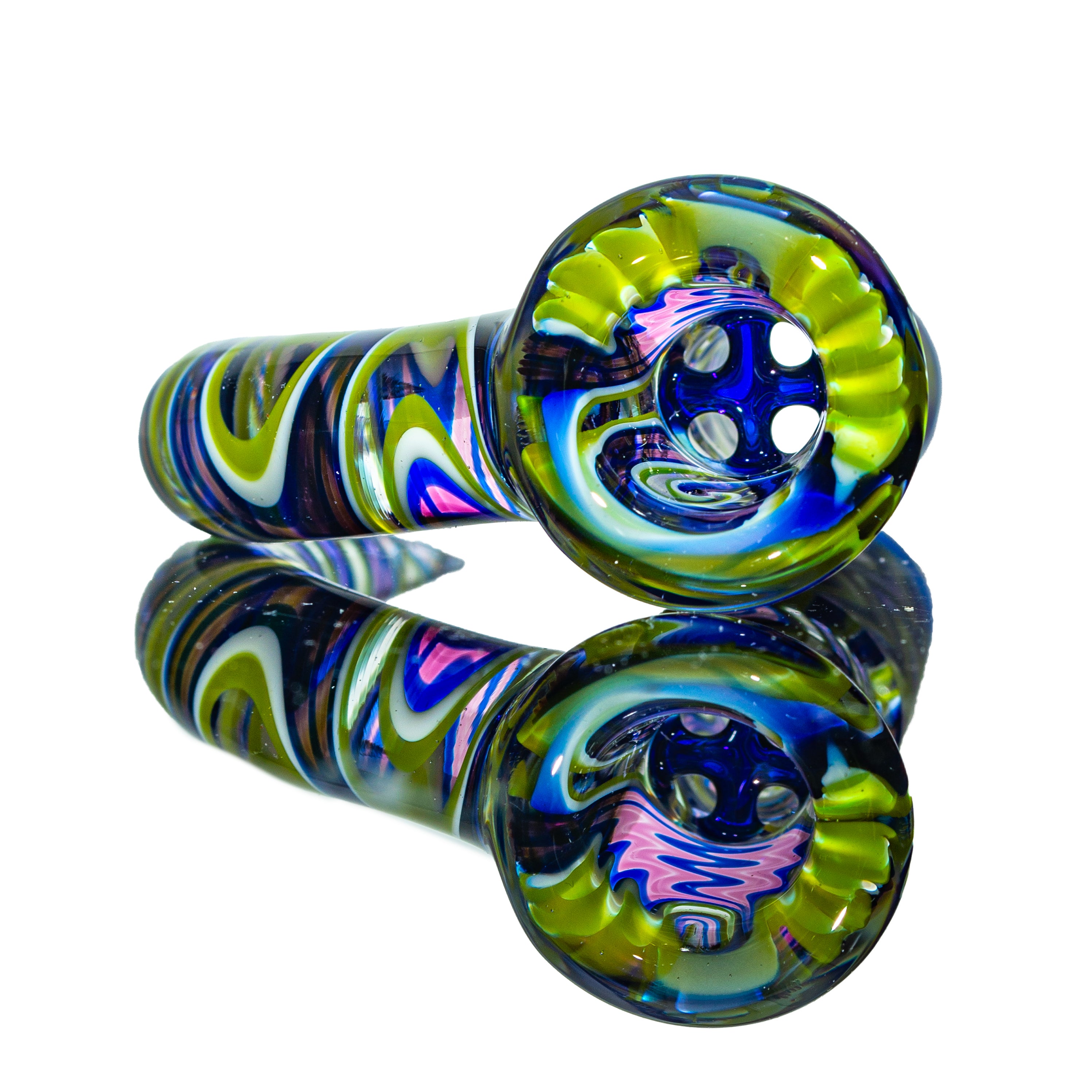 Simple Lemon Farmer - Timber, Lotus, Cobalt & Gold Amethyst Fully Worked 18mm Slide