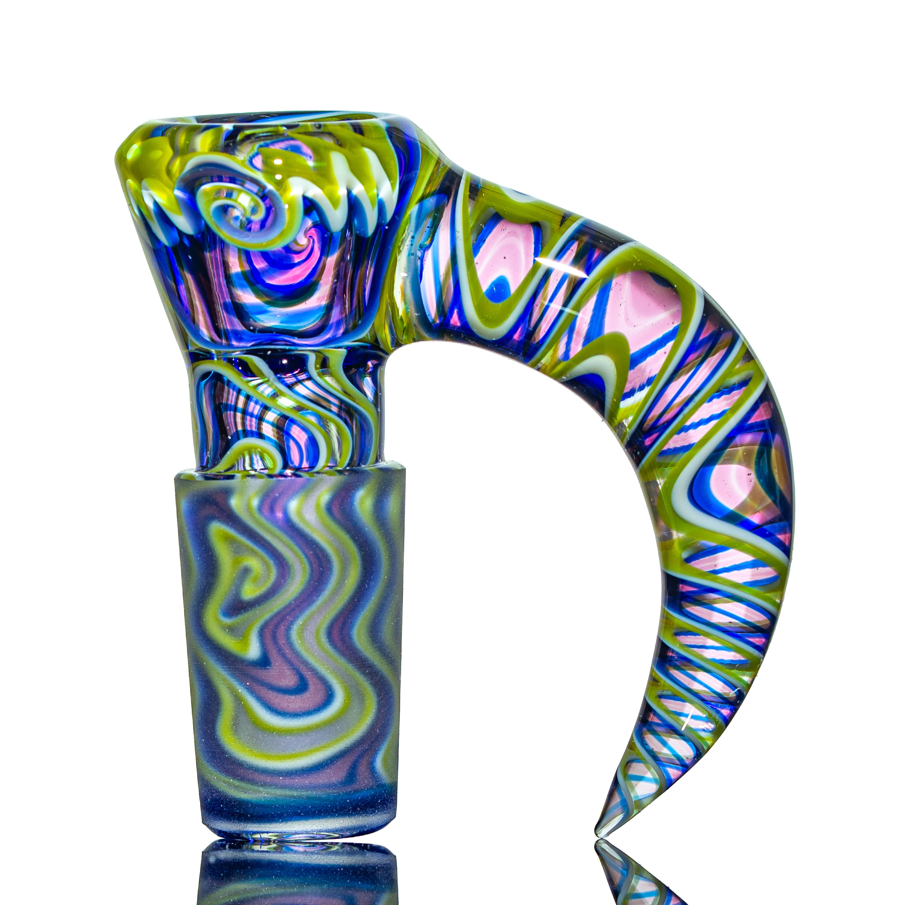 Simple Lemon Farmer - Timber, Lotus, Cobalt & Gold Amethyst Fully Worked 18mm Slide