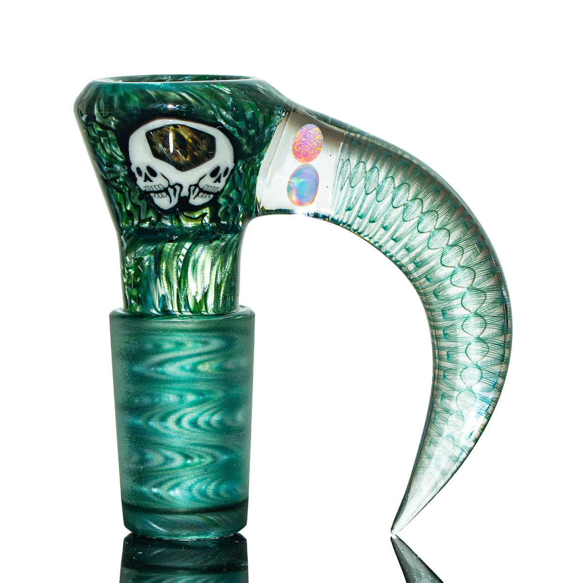 Hand-blown glass Fully Worked 18mm Slide by Simple Lemon Farmer x AKM