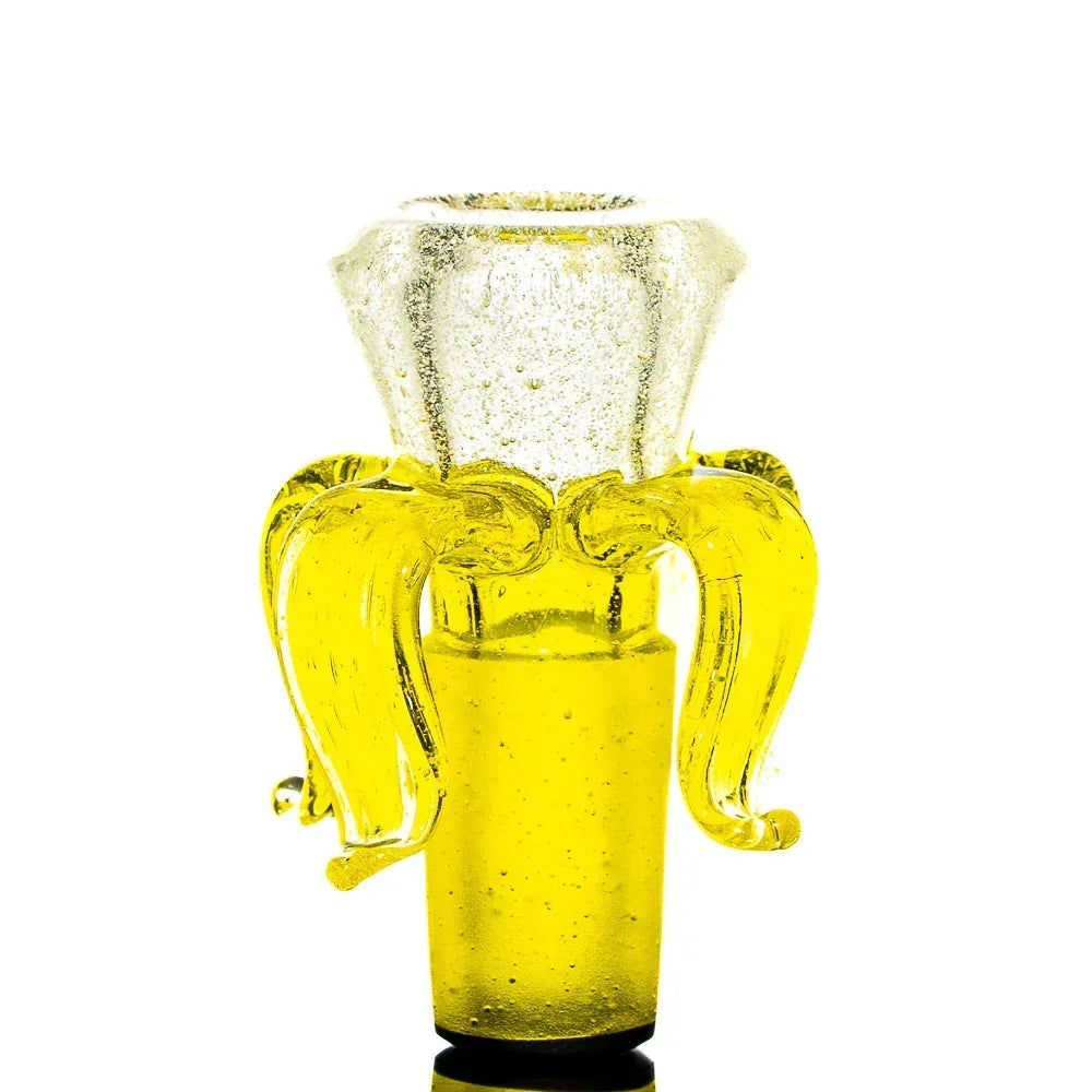 OG Lemon Drop Banana 18MM hand-blown glass dab rig slide by Simple Lemon Farmer x Coyle