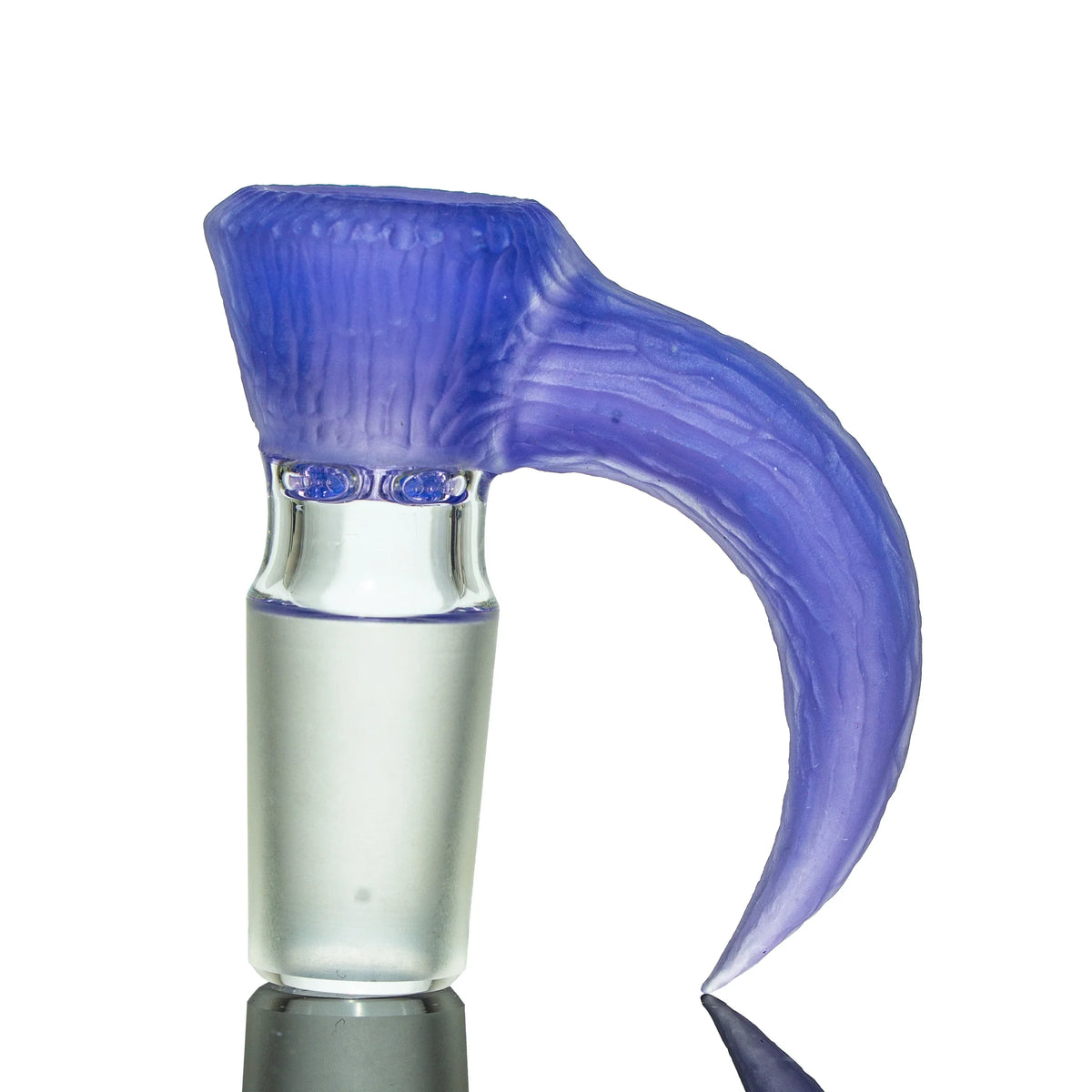 Hand-blown glass Widberry & Icy White Satin 18mm Slide by Simple Lemon Farmer x Gids Glass