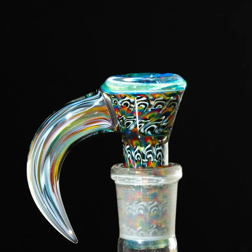 Kuroda Tech fully worked 18MM hand-blown glass dab rig slide by Simple Lemon Farmer x KNW Glass