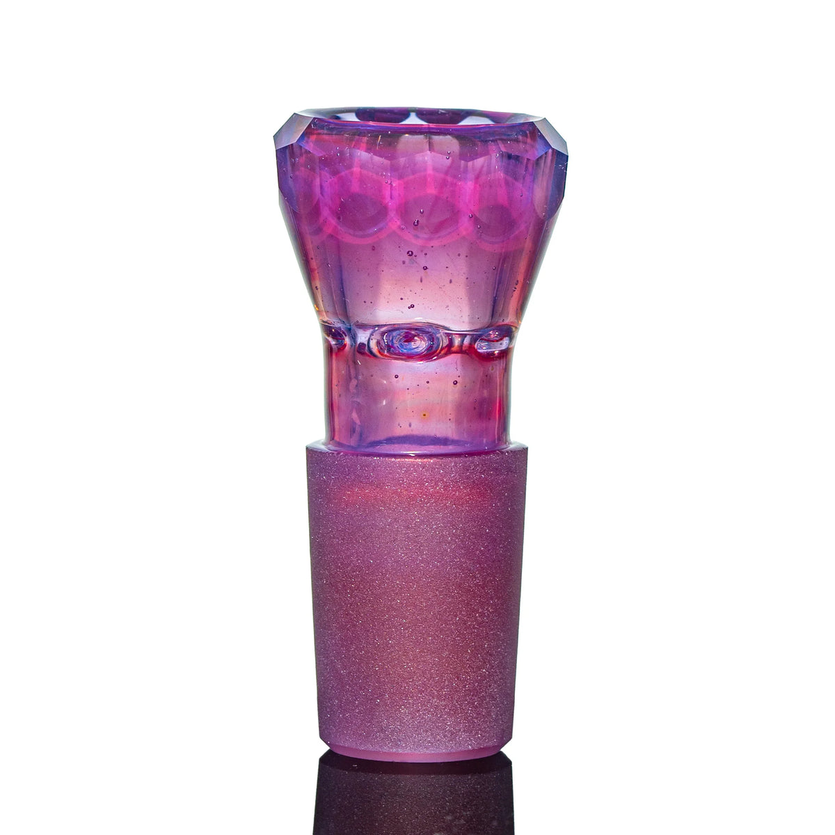 Hand-blown glass Royal Jelly & Aphordesia Fully Worked 18mm Slide by Simple Lemon Farmer x Mr. Facet