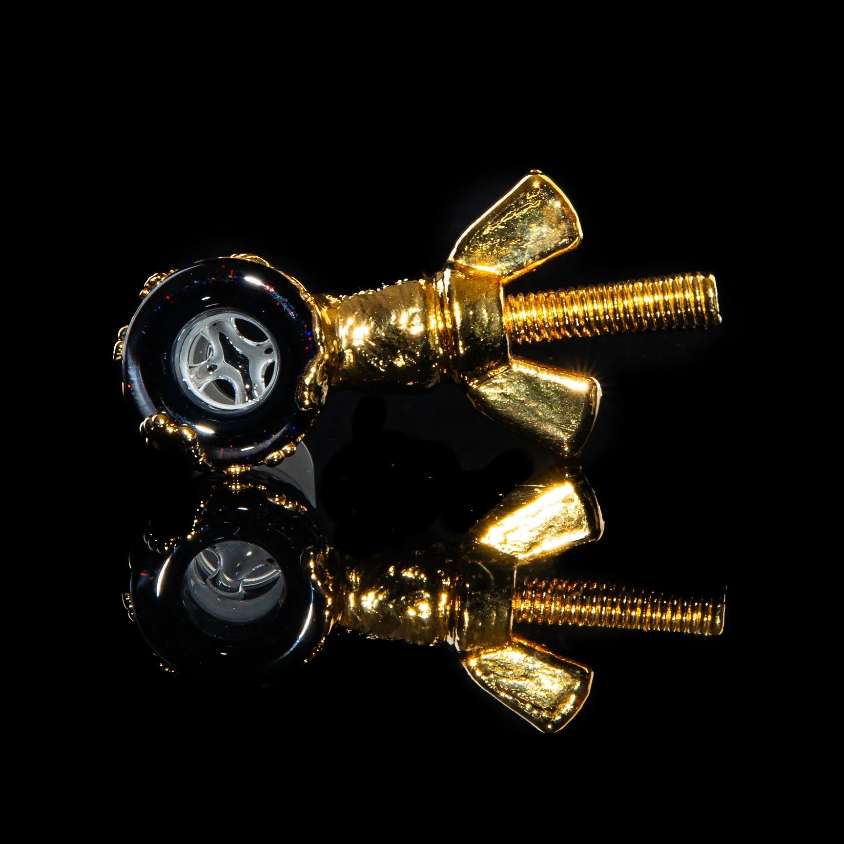 Snic Barnes - White, Crushed Opal & Gold 18mm Slide