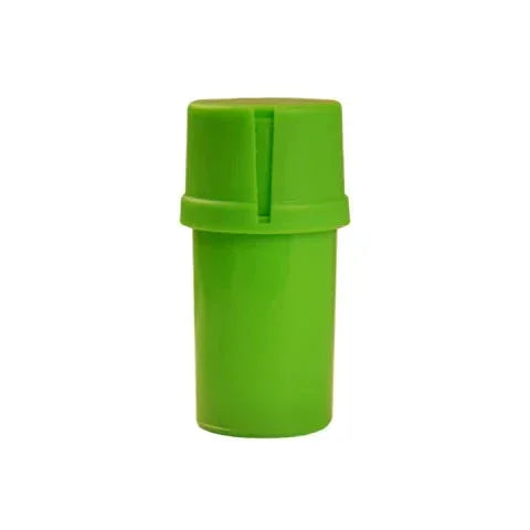 Solid green storage container with secure lid for herbs and accessories