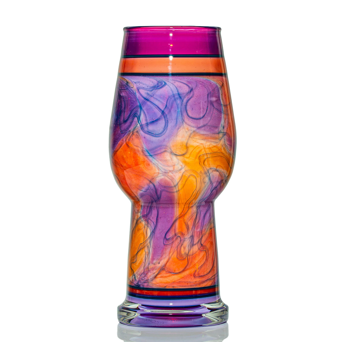 Hand-blown glass drinkware piece by Stephan Peirce