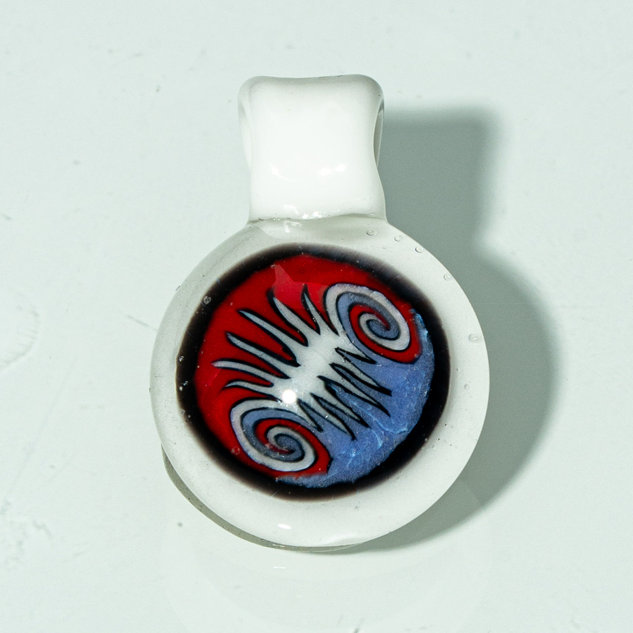 Strobel Glass - Red, White & Blue Wig Wag Pendant