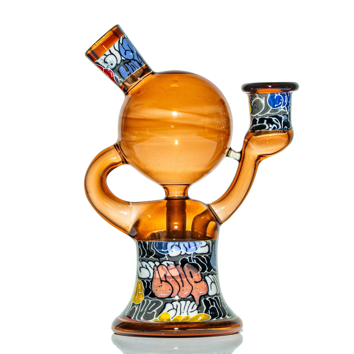 Hand-blown glass dab rig by T.K. Happa x Azul