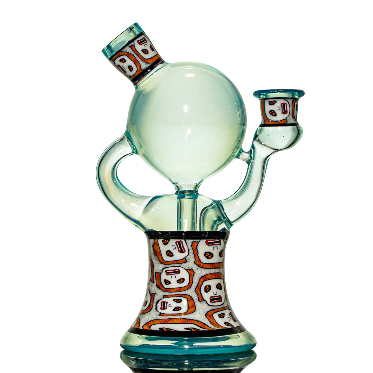 Hand-blown glass dab rig by T.K. Happa x Disk x Azul