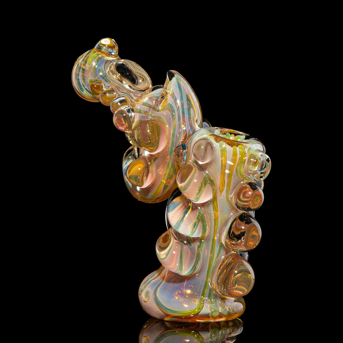 Hand-blown glass Phantom Blaster Bubbler by Torcher Glass