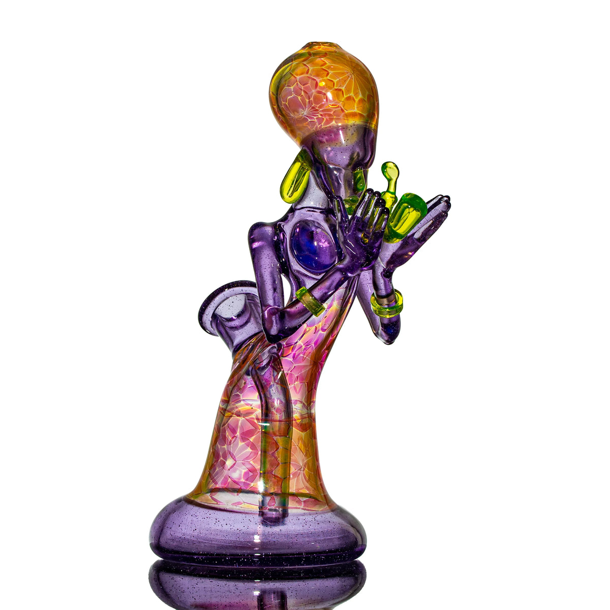 Hand-blown glass dab rig by Kinda