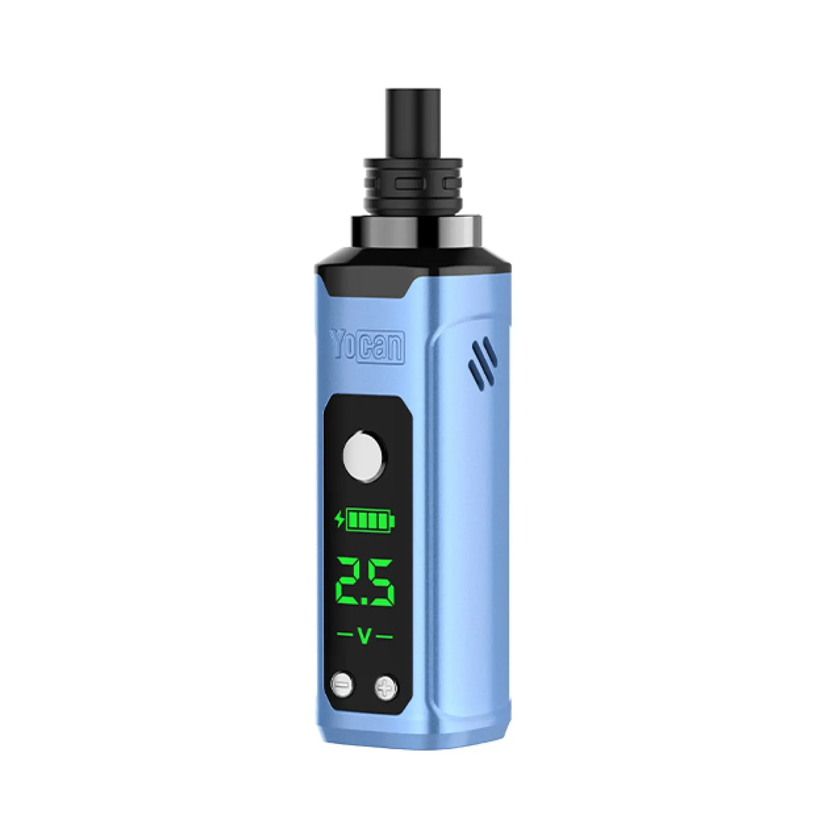 Ice blue 510 thread dab pen vaporizer with digital display and black mouthpiece