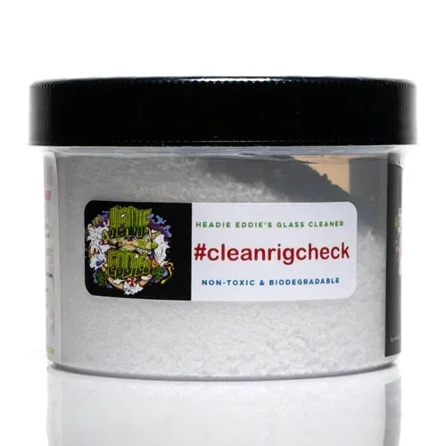 Headie Eddie's glass cleaner jar for pipes and rigs, non-toxic, biodegradable label