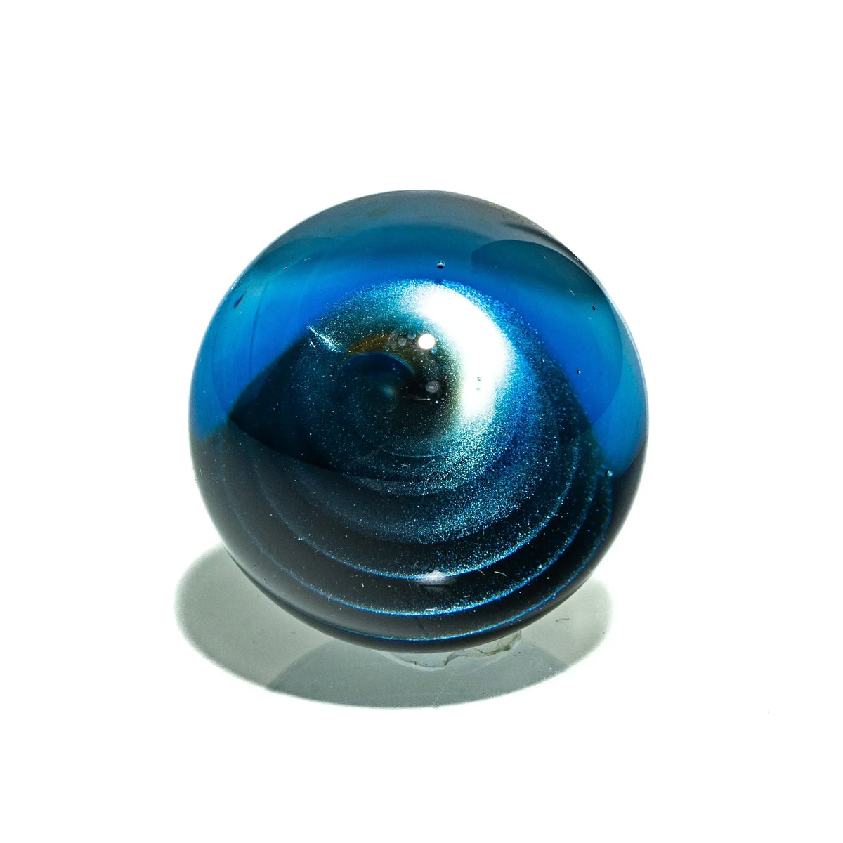 Austin Wilson Glass - Electrum & Cobalt Filigree 23MM Marble