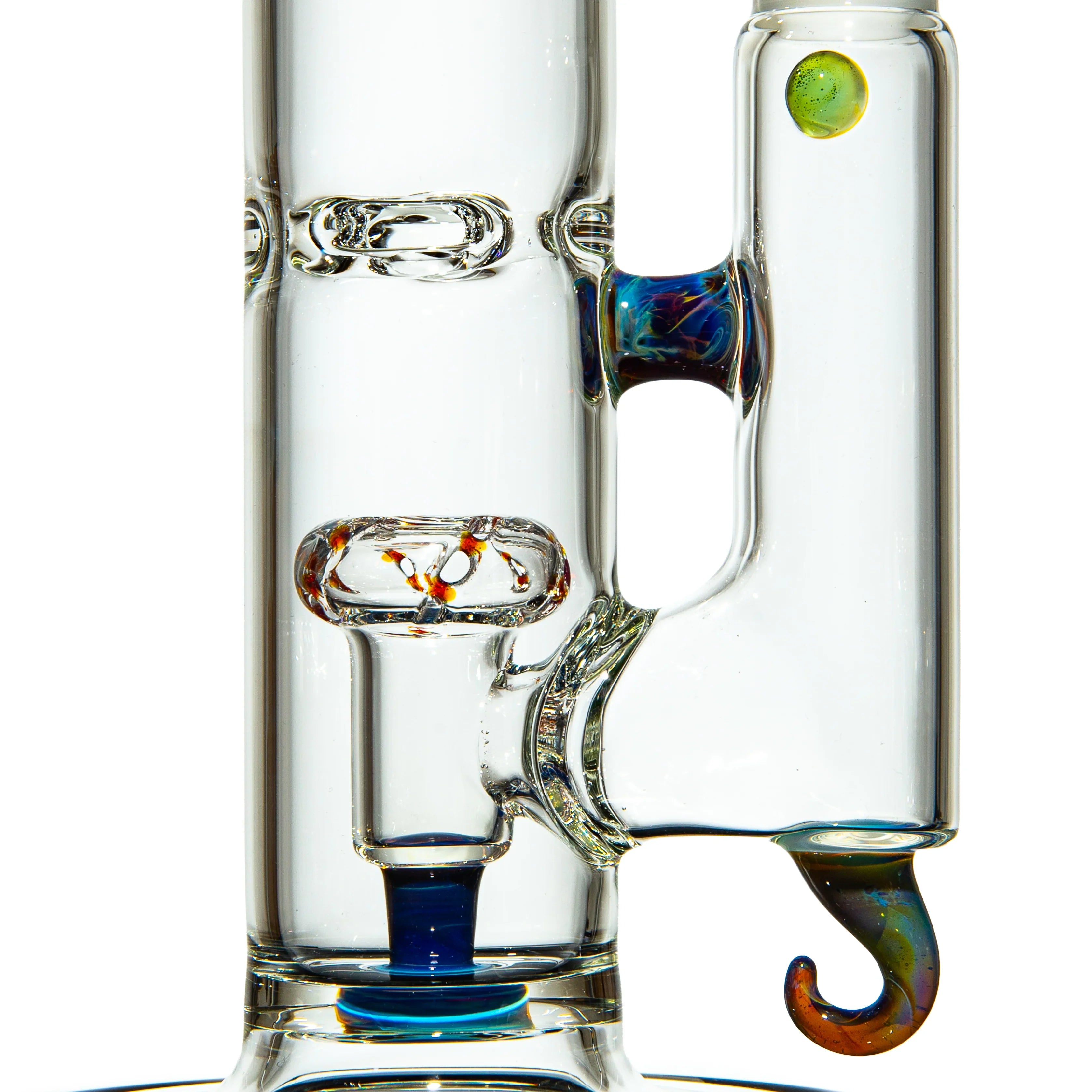 Captain Hook Glass - Blue Amber Purple Compass