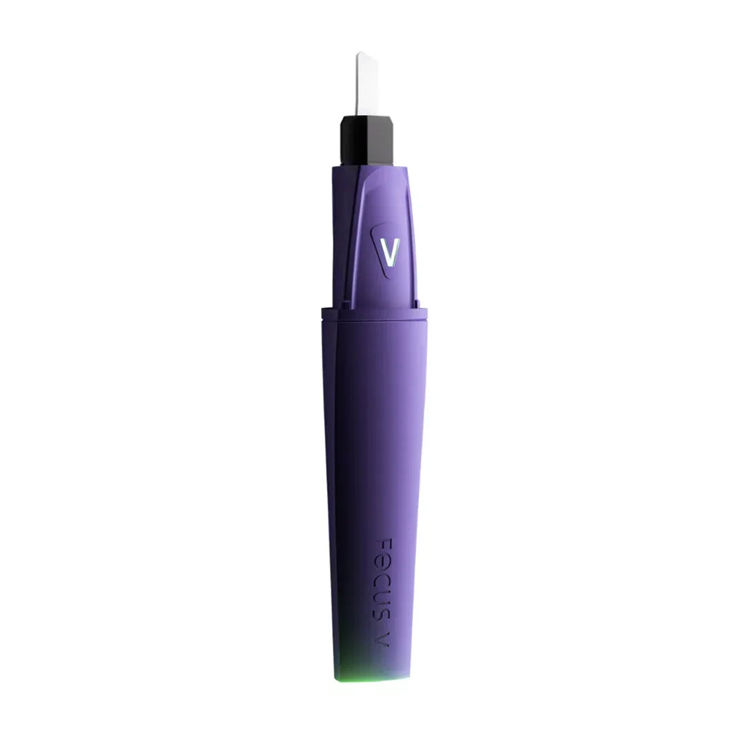 Purple Focus V electronic dab tool with ceramic tip on white background