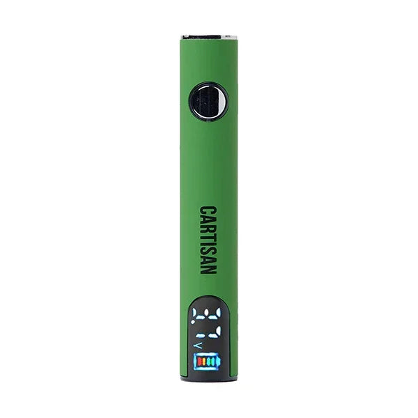 Green Cartisan Pro Pen Neo 400 vape battery with LED display and power button