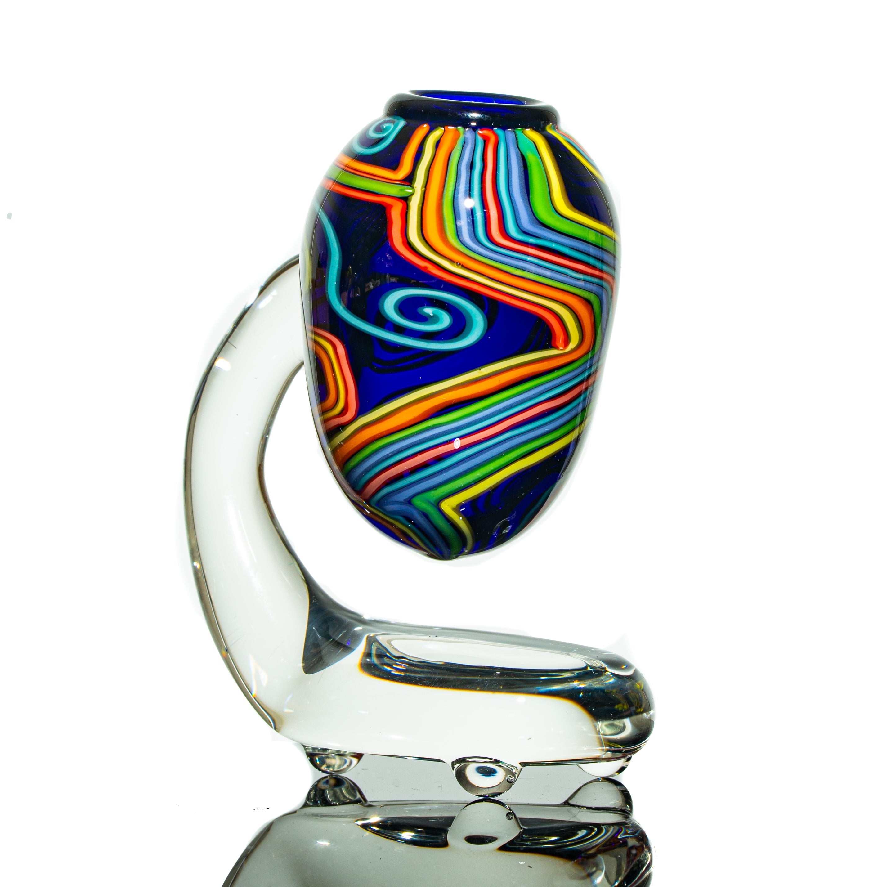 Charisma Glass - Colbalt Horned Rig & Quartz Stand