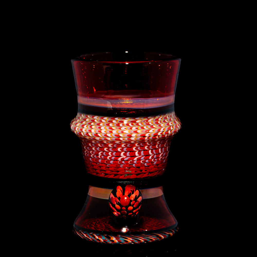 Drinking Vessels: Conversion Glass - Pomegranate Coil Cup