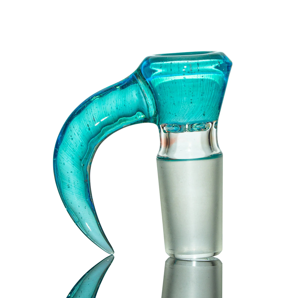 Hand-blown glass Experimental Meta-Terrania & Star White 18mm Slide by Simple Lemon Farmer