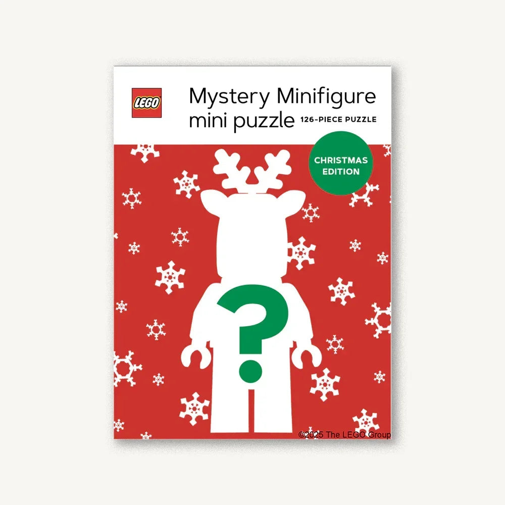LEGO Mystery Minifigure Christmas Edition mini puzzle box with snowflake design