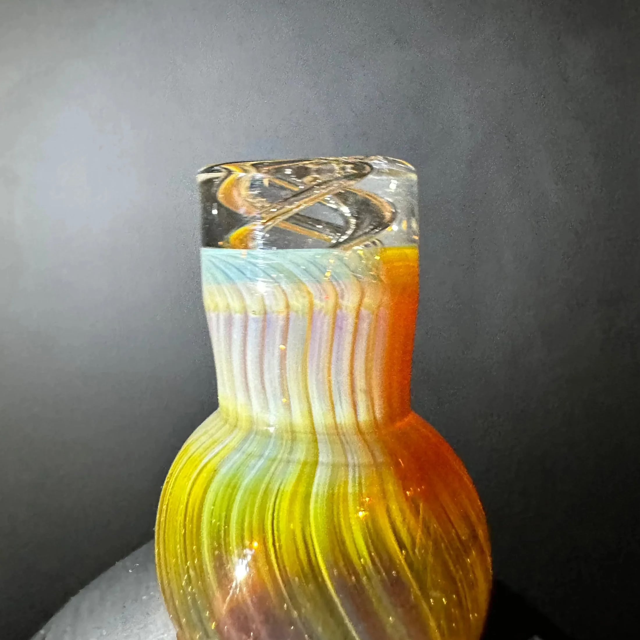 KJ Custom - Amber Purple Spinner Bubble Cap