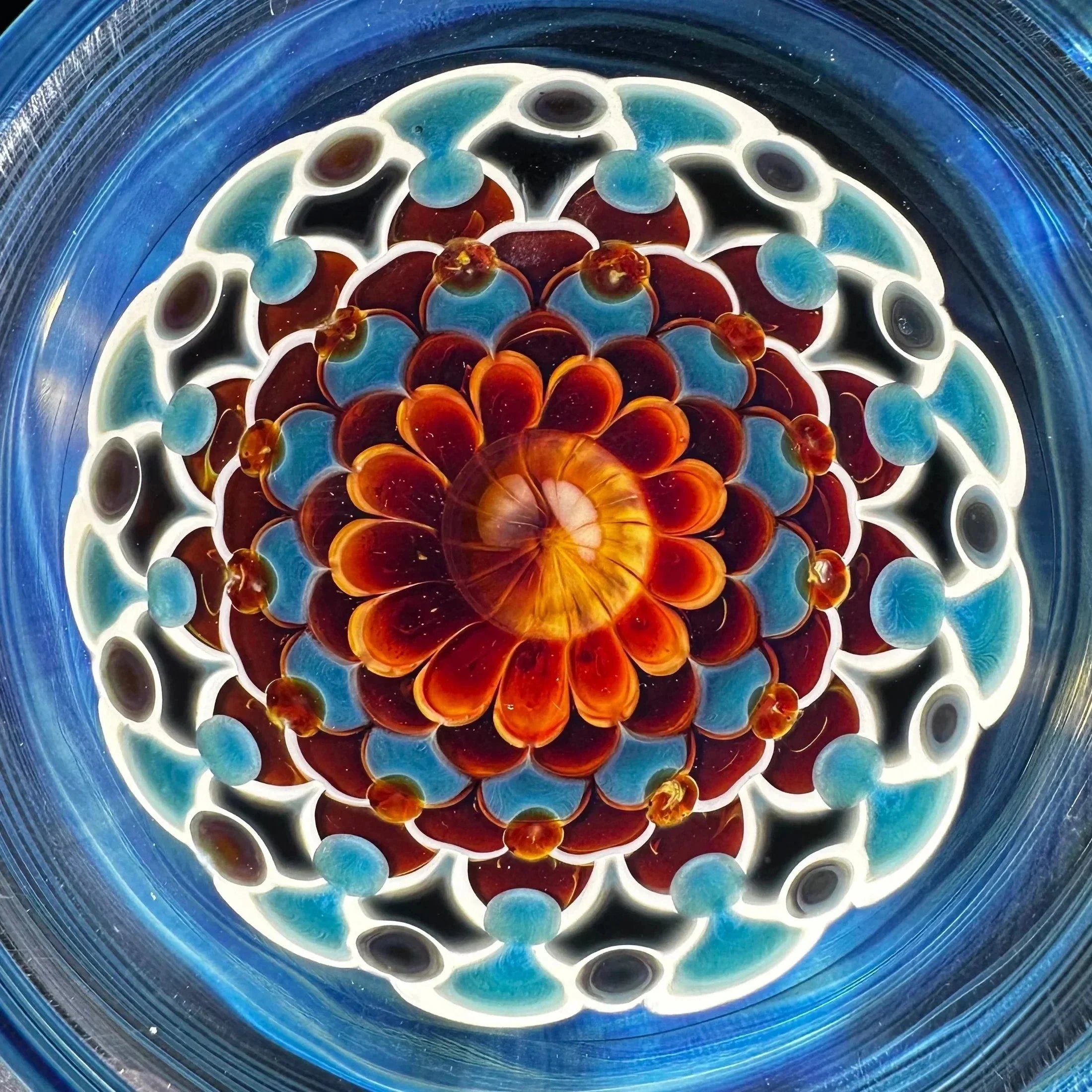 Juju x STR8 Glass - Amber Purple Dotstack Pint Glass