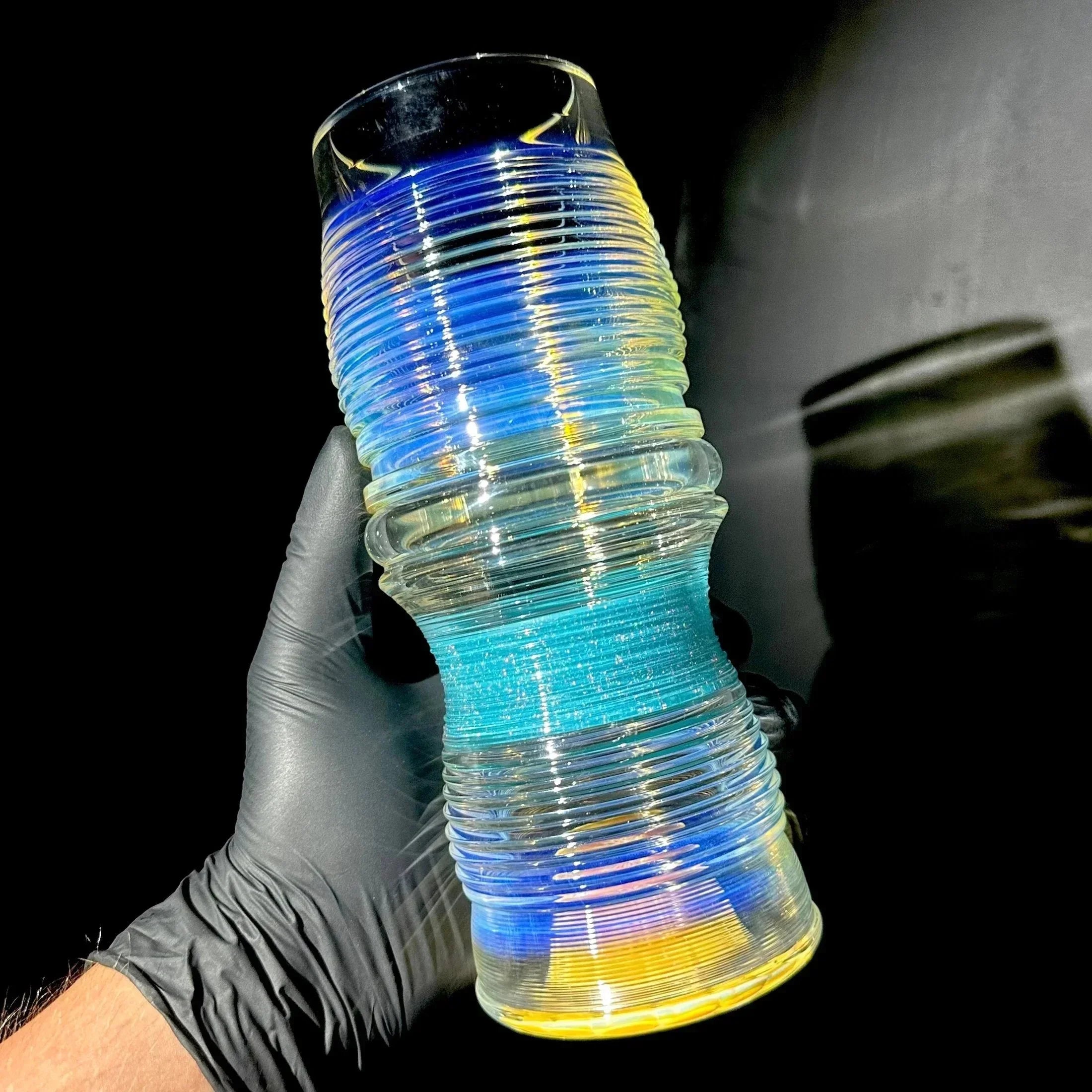 Juju x STR8 Glass - Amber Purple Dotstack Pint Glass